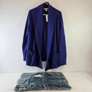 Banana Republic Open Cardigan Shawl Sweater Bundle Blue Green Size XL New w/ Tag